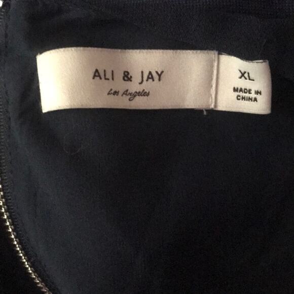 Ali & Jay Navy Cut Out Maxi Evening Dress Size XL NEW formal hight low gown blue - Picture 5 of 8